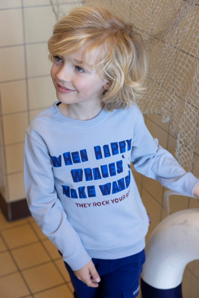 Sweater Blauw - Waves and Whales
