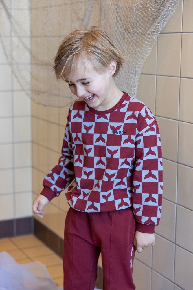 Sweater Bordeaux - Waves and Whales