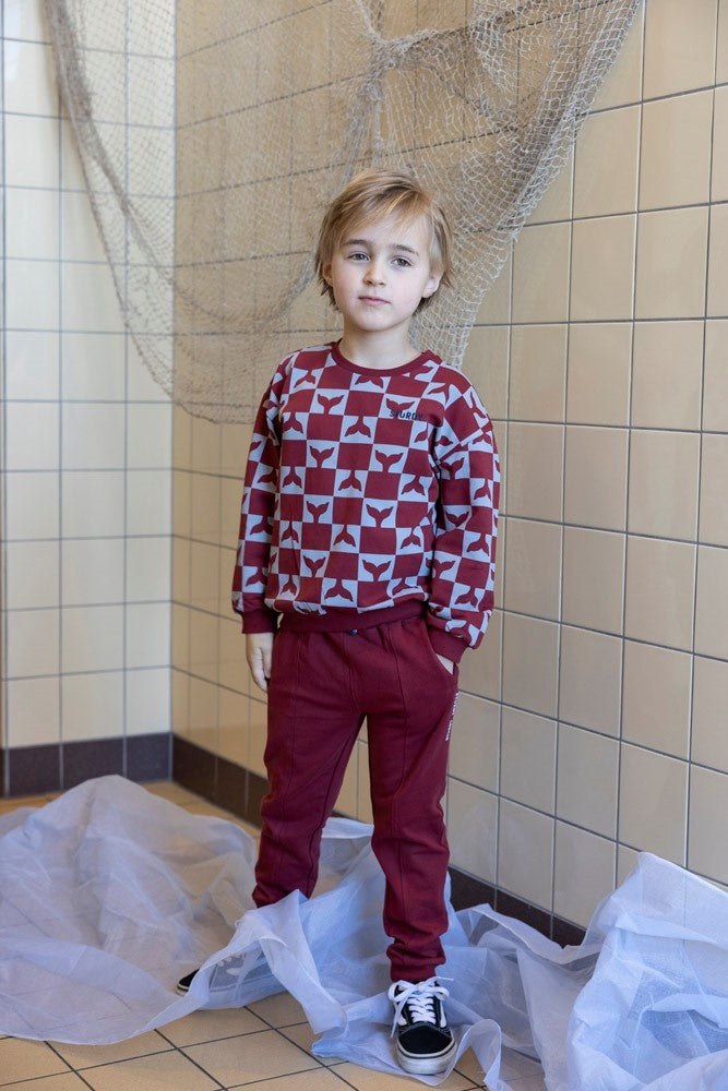 Sweater Bordeaux - Waves and Whales