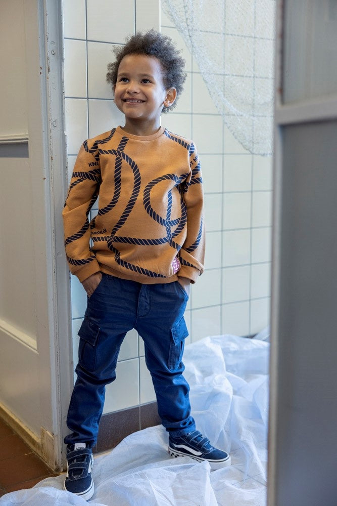 Cargo broek Marine - Waves and Whales