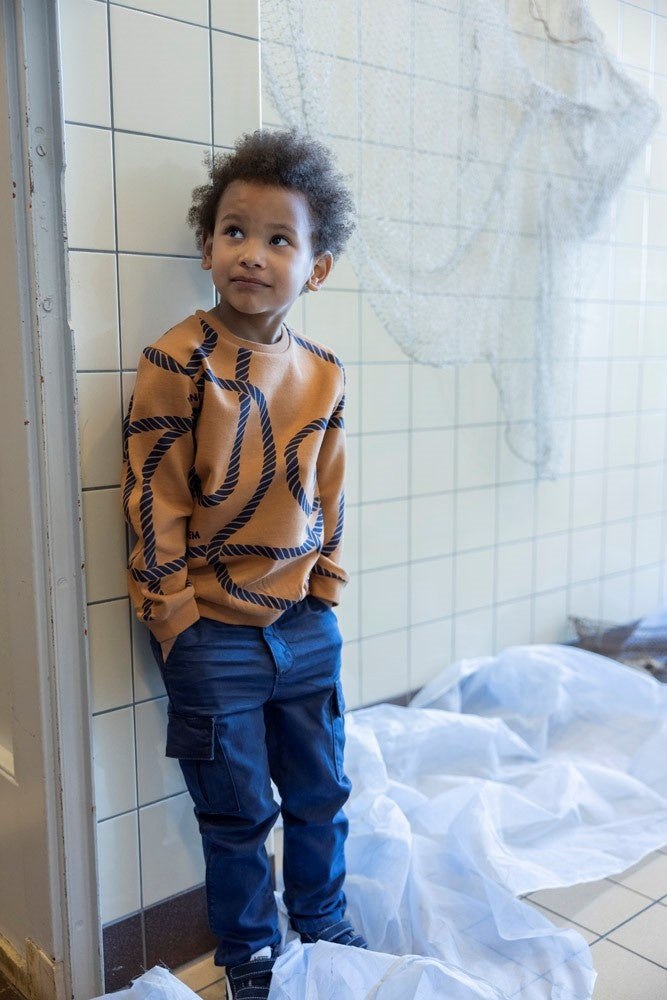 Cargo broek Marine - Waves and Whales