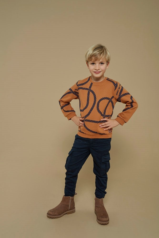 Cargo broek Marine - Waves and Whales