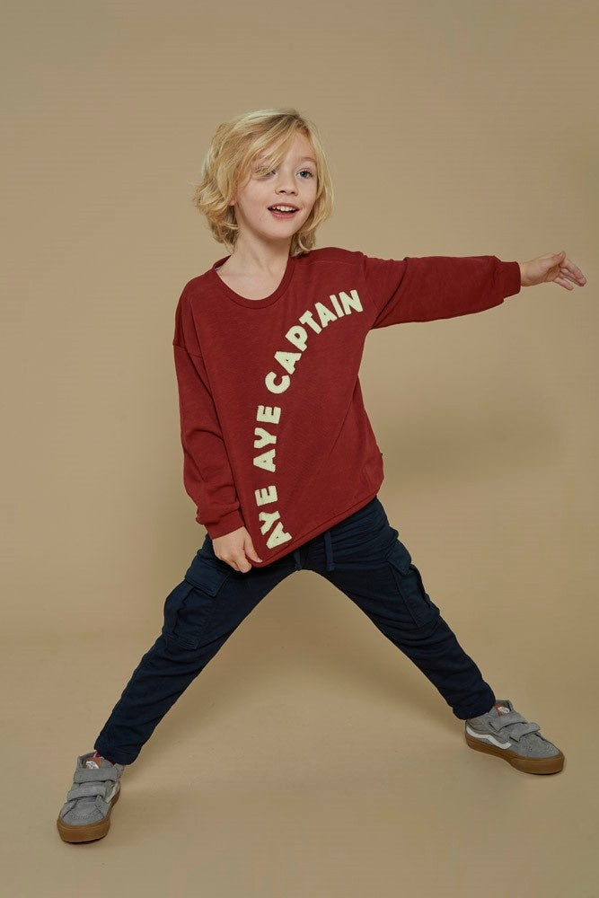 Sweater Bordeaux - Waves and Whales