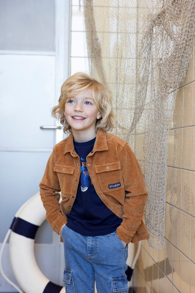 Overhemd corduroy Hazelnoot - Waves and Whales