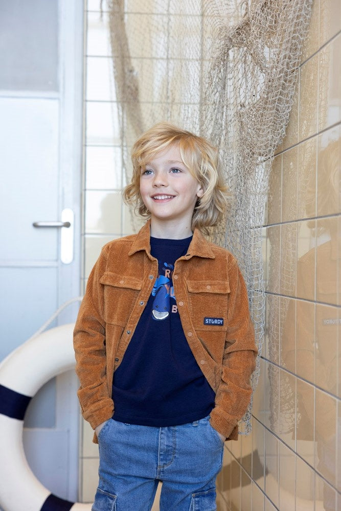 Overhemd corduroy Hazelnoot - Waves and Whales