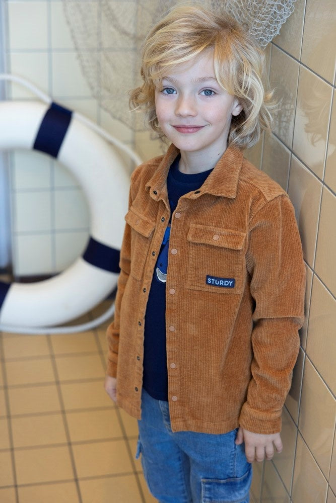 Overhemd corduroy Hazelnoot - Waves and Whales