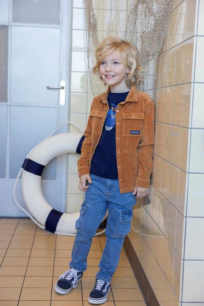 Overhemd corduroy Hazelnoot - Waves and Whales