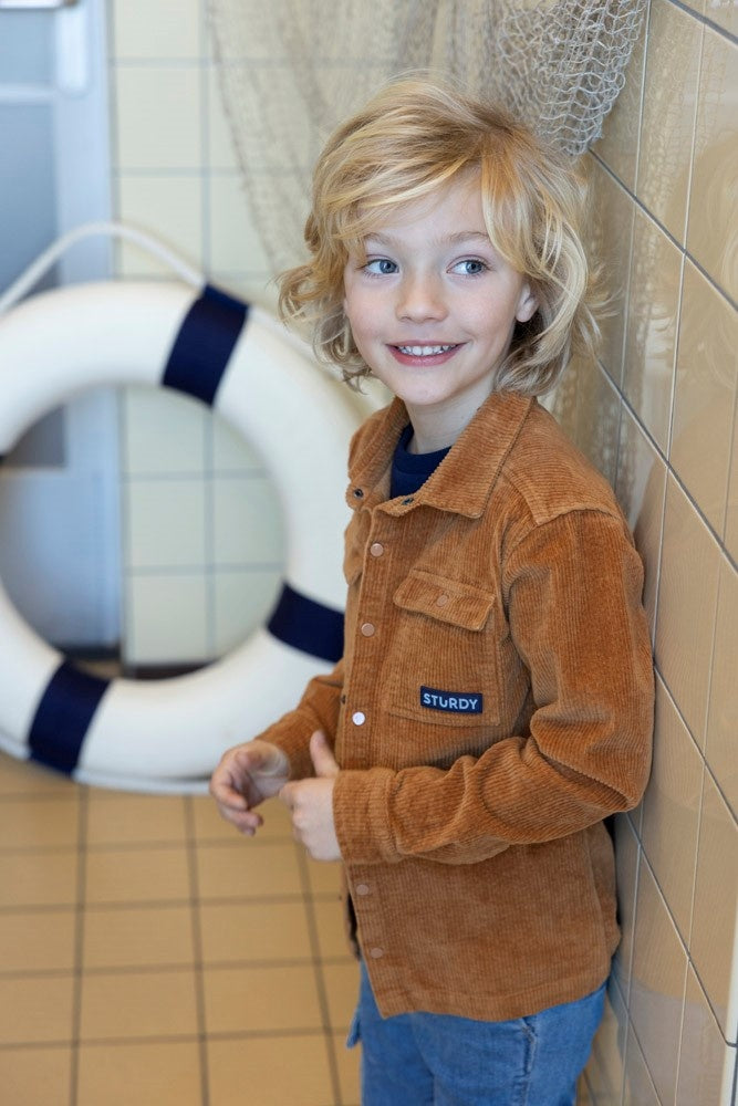 Overhemd corduroy Hazelnoot - Waves and Whales