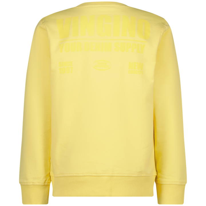 Trui Basic - crew Summer yellow Short skinny