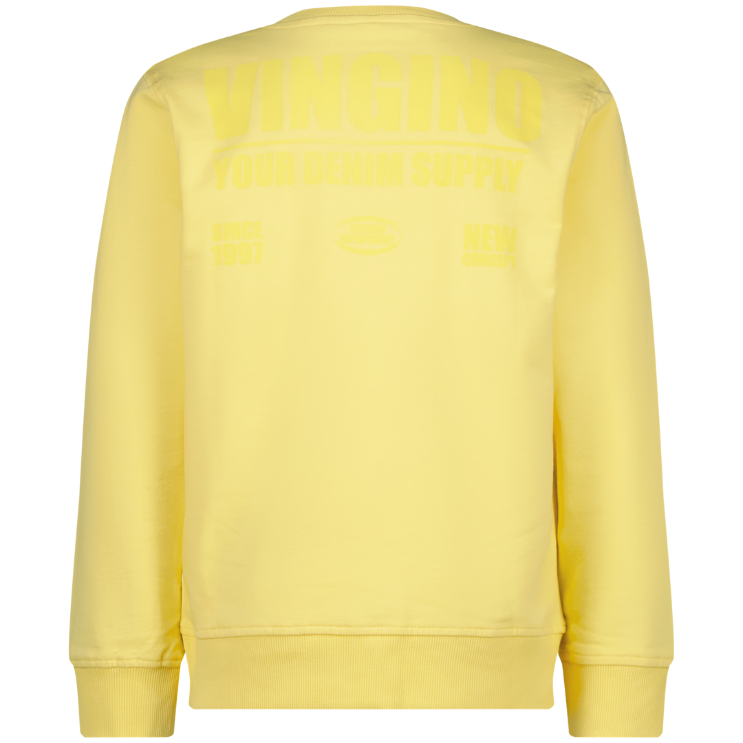 Trui Basic - crew Summer yellow Short skinny