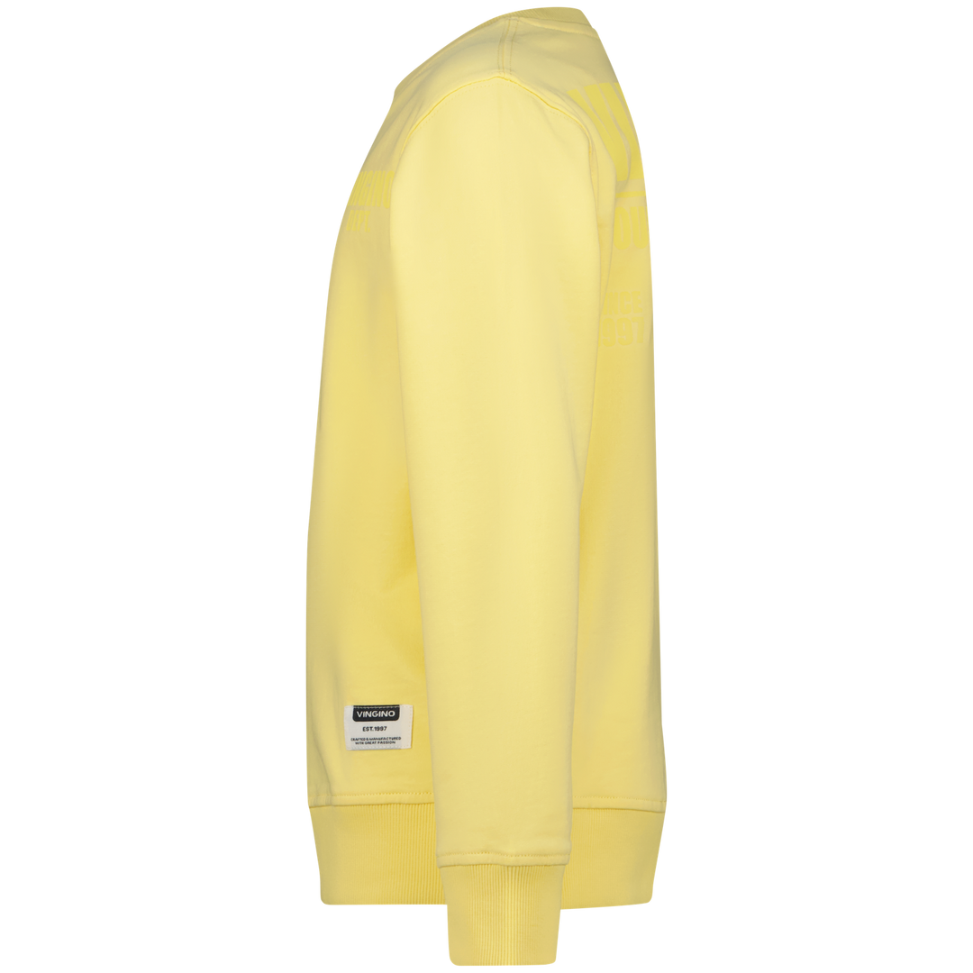 Trui Basic - crew Summer yellow Short skinny