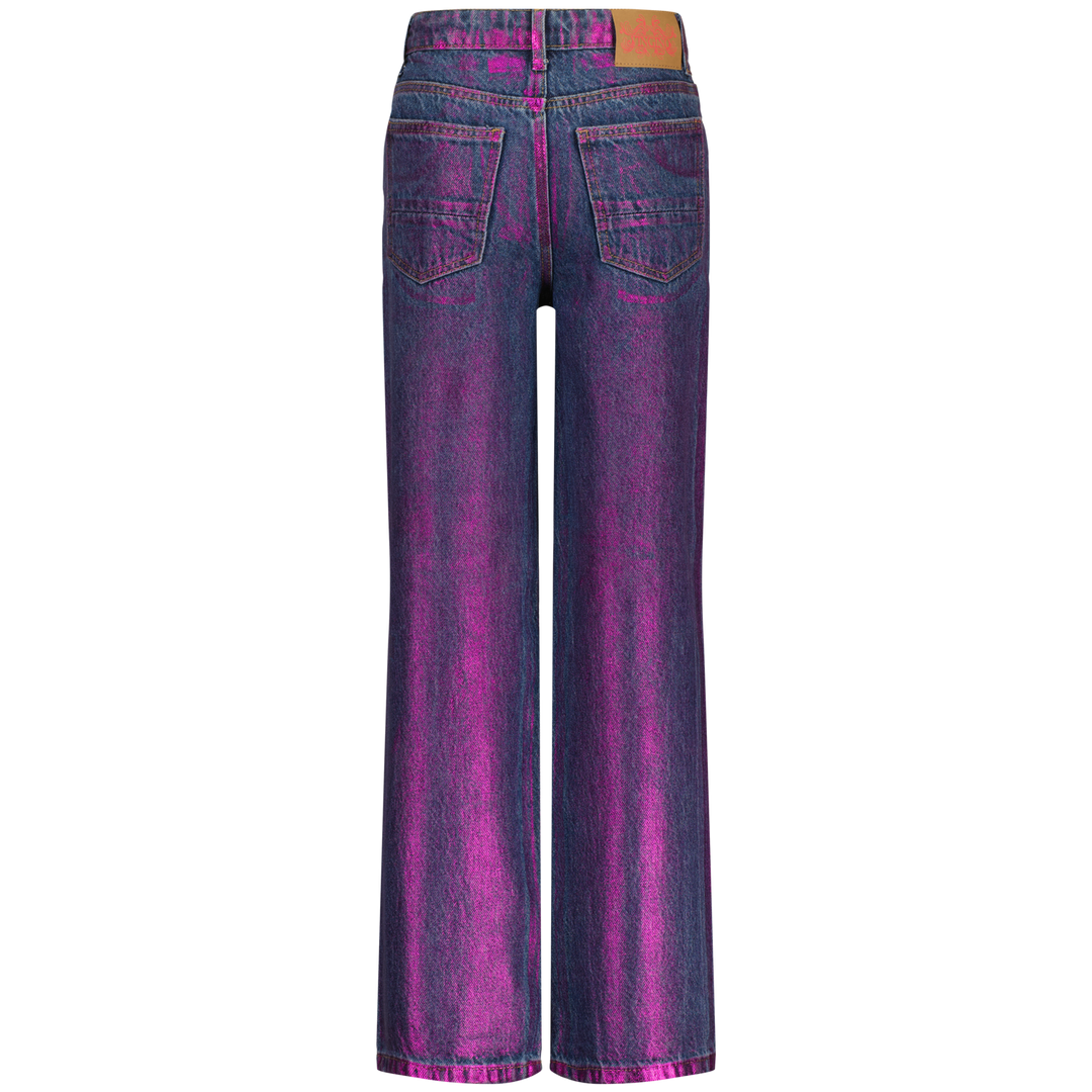 Spijkerbroek Cato Metallic Electric Pink Wide leg