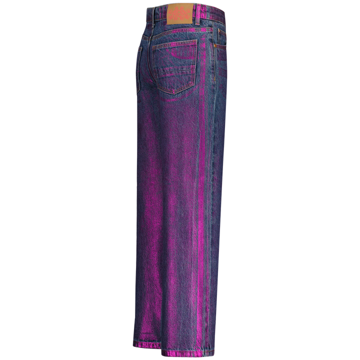 Spijkerbroek Cato Metallic Electric Pink Wide leg