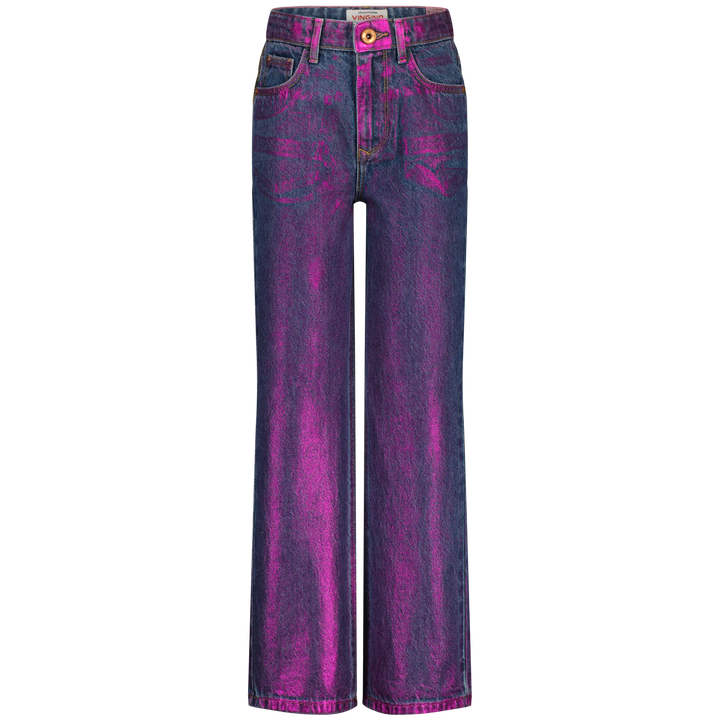 Spijkerbroek Cato Metallic Electric Pink Wide leg