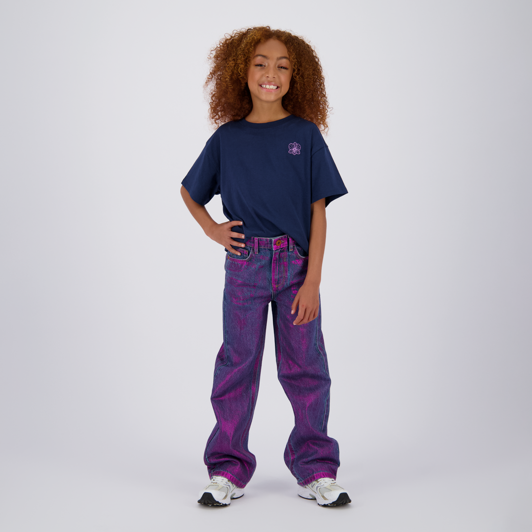 Spijkerbroek Cato Metallic Electric Pink Wide leg