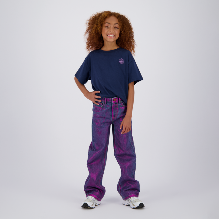 Spijkerbroek Cato Metallic Electric Pink Wide leg