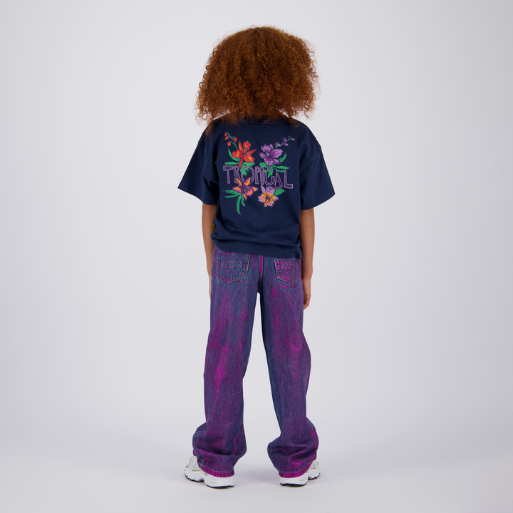 Spijkerbroek Cato Metallic Electric Pink Wide leg