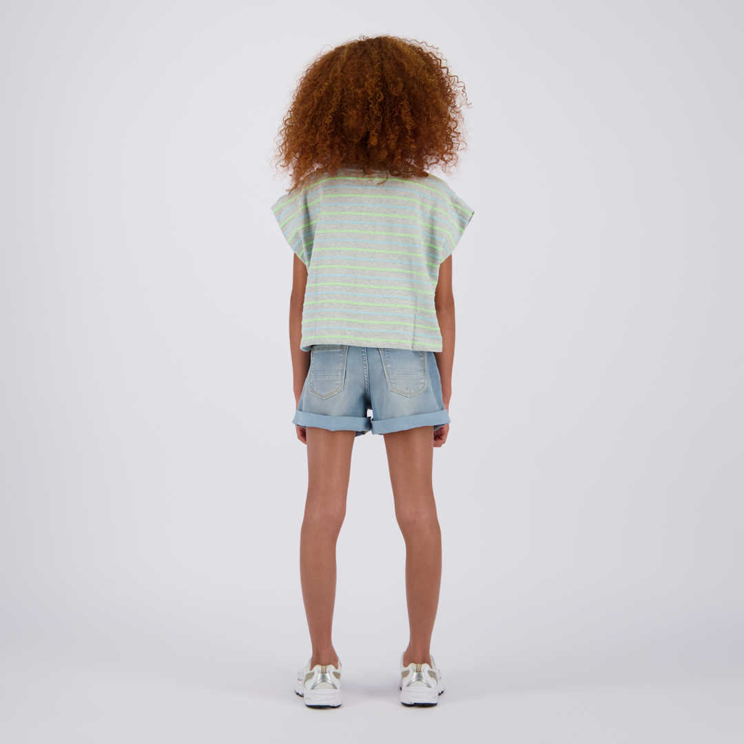 T - shirt Huliette Light Grey Melee Sleeveless