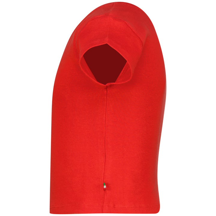 T - shirt Basic - Crop Rib Tee Breeze red Comfort