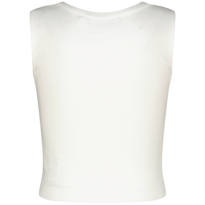 Top Basic - Crop Rib Top Real White Comfort