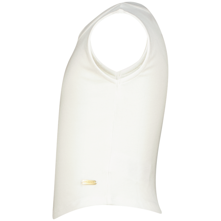 Top Basic - Crop Rib Top Real White Comfort