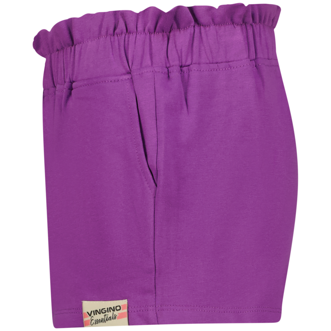 Short Basic - Short Ruffle Viola purple Relaxed short