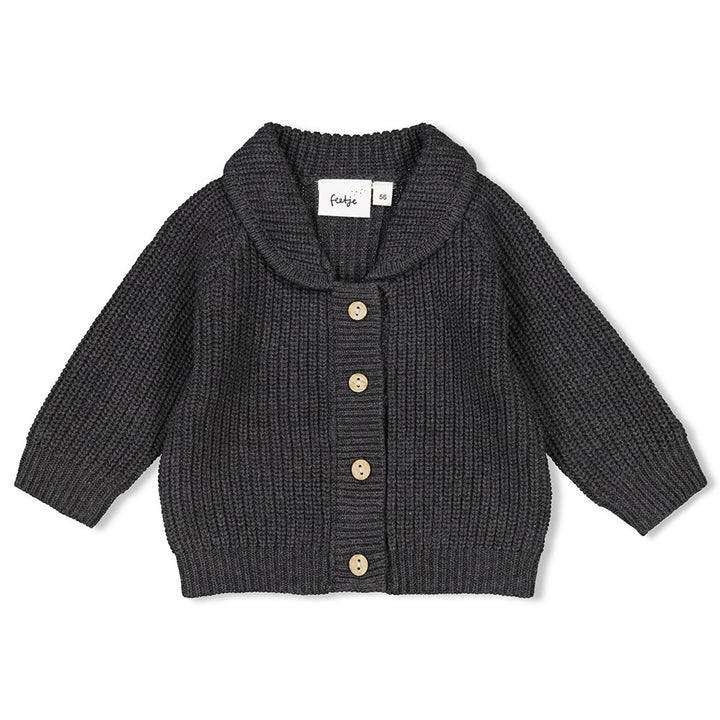 Vestje gebreid Antraciet melange - Into The Forest