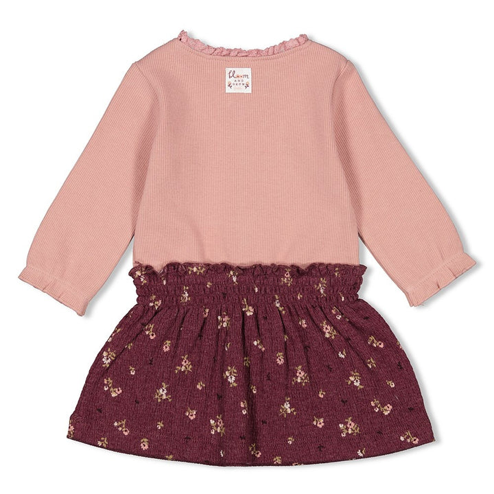 Jurk rib Roze - Blooming Meadow