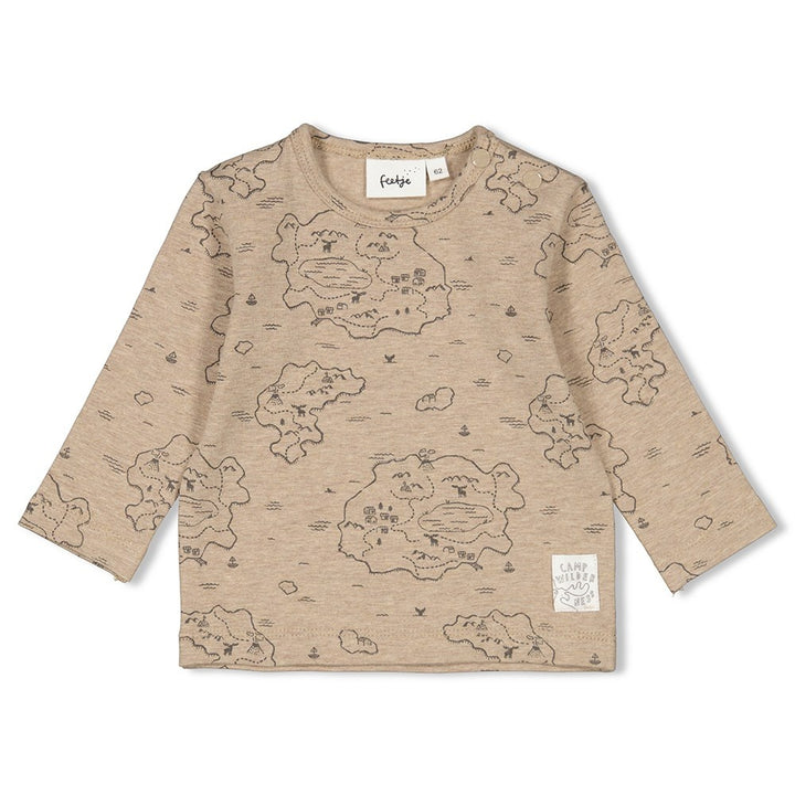 Langarmshirt Taupe melange - Camp Wilderness