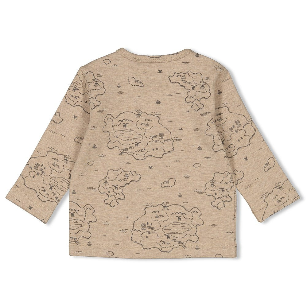 Langarmshirt Taupe melange - Camp Wilderness