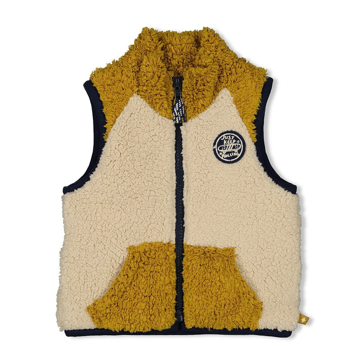 Teddy gilet Offwhite - Keep Rolling