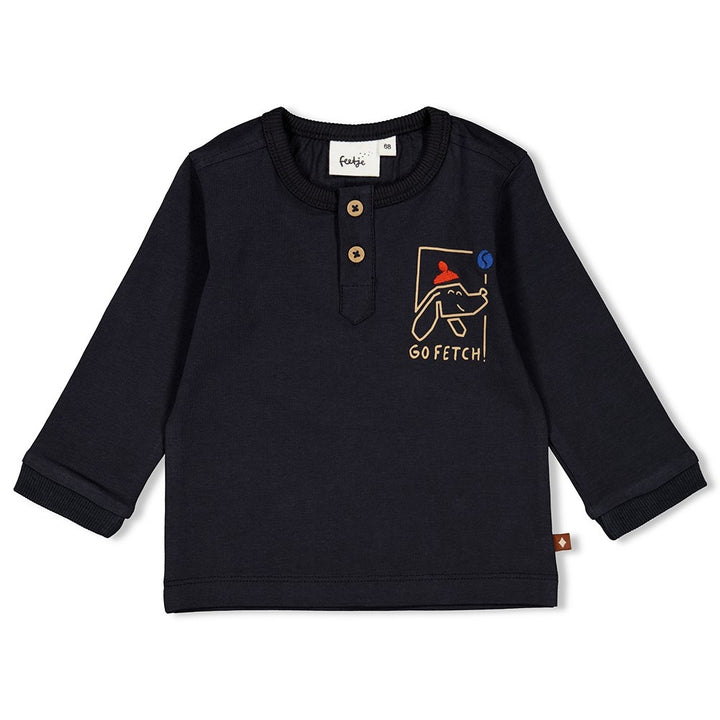 Longsleeve Antraciet - Go Fetch