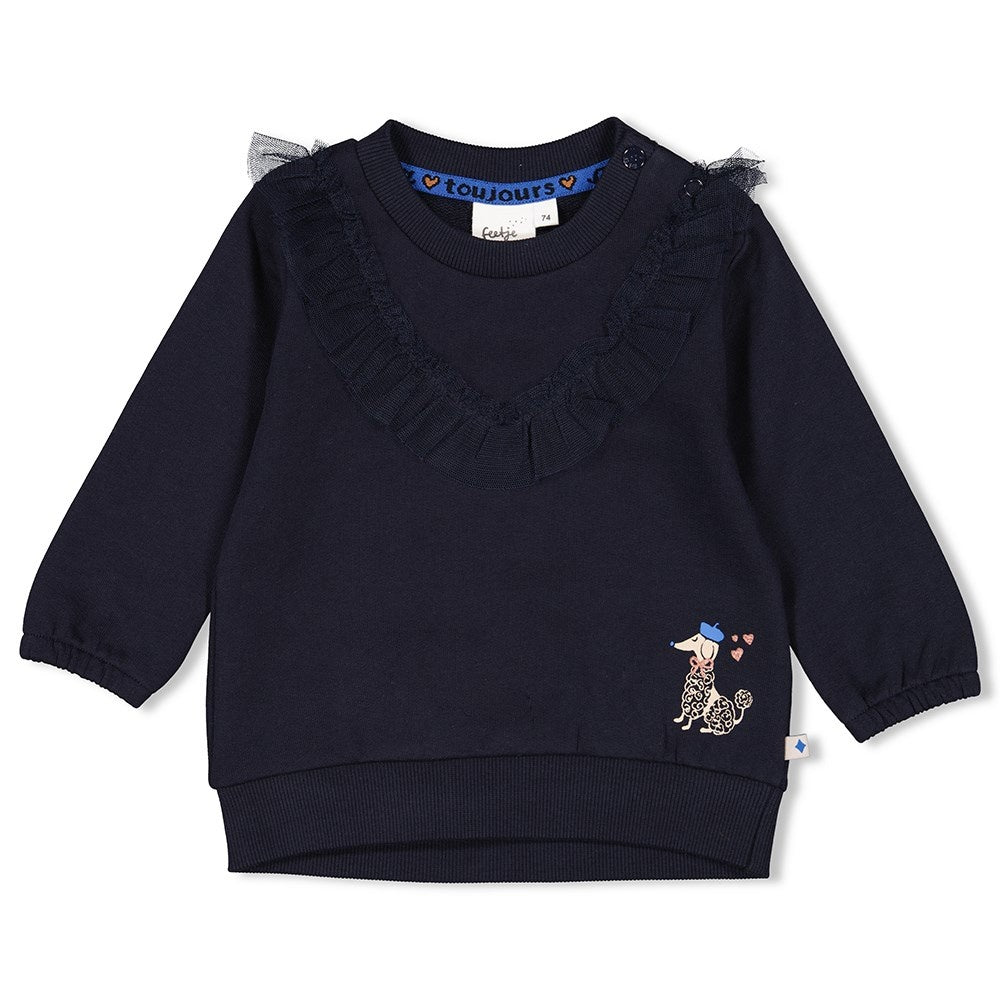 Sweater ruches Marine - Amour Toujours