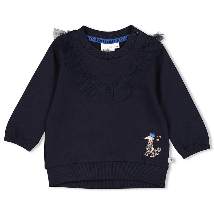 Sweater ruches Marine - Amour Toujours