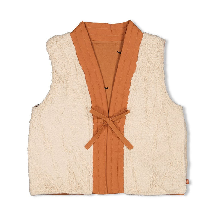 Omkeerbaar Gilet Teddy / Camel - Amour Toujours