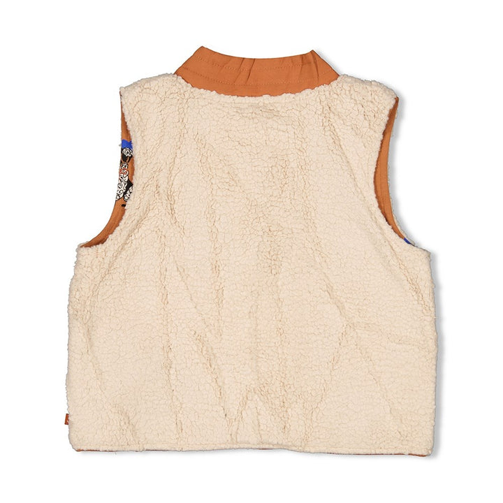 Omkeerbaar Gilet Teddy / Camel - Amour Toujours