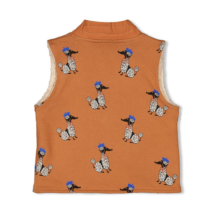 Omkeerbaar Gilet Teddy / Camel - Amour Toujours