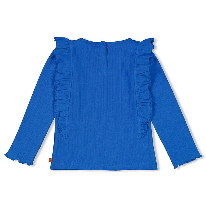 Longsleeve ajour rib Blauw - Amour Toujours