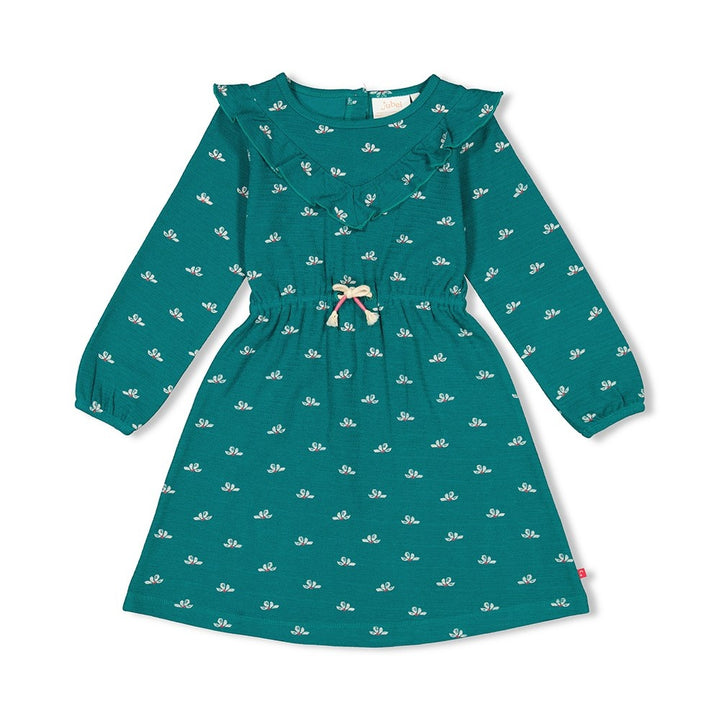 Jurk ruches Teal - Girls Club