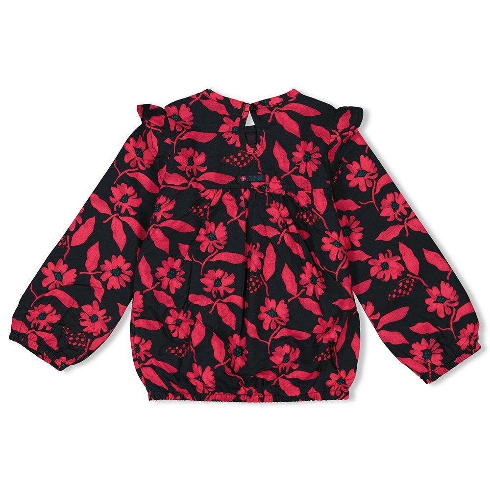 Blouse ruches Antraciet - Girls Club