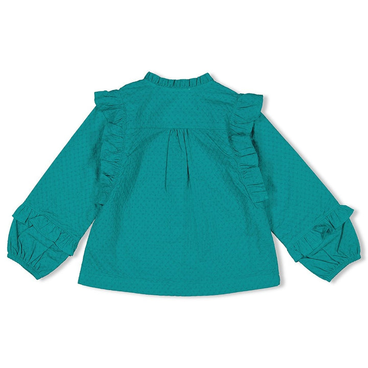 Blouse ruches Teal - Girls Club