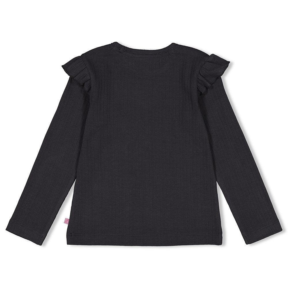 Longsleeve ajour rib Antraciet - Forest Fancy