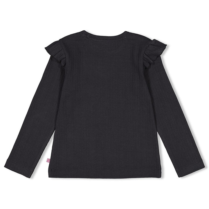 Longsleeve ajour rib Antraciet - Forest Fancy