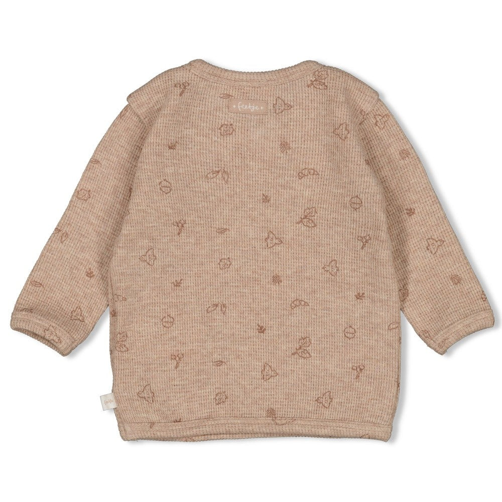 Overslagshirt rib Hazelnoot melange - Fall Favorites