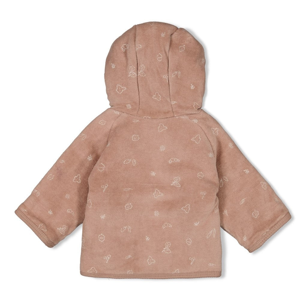 Omkeerbaar jasje velours met capuchon Hazelnoot - Fall Favorites