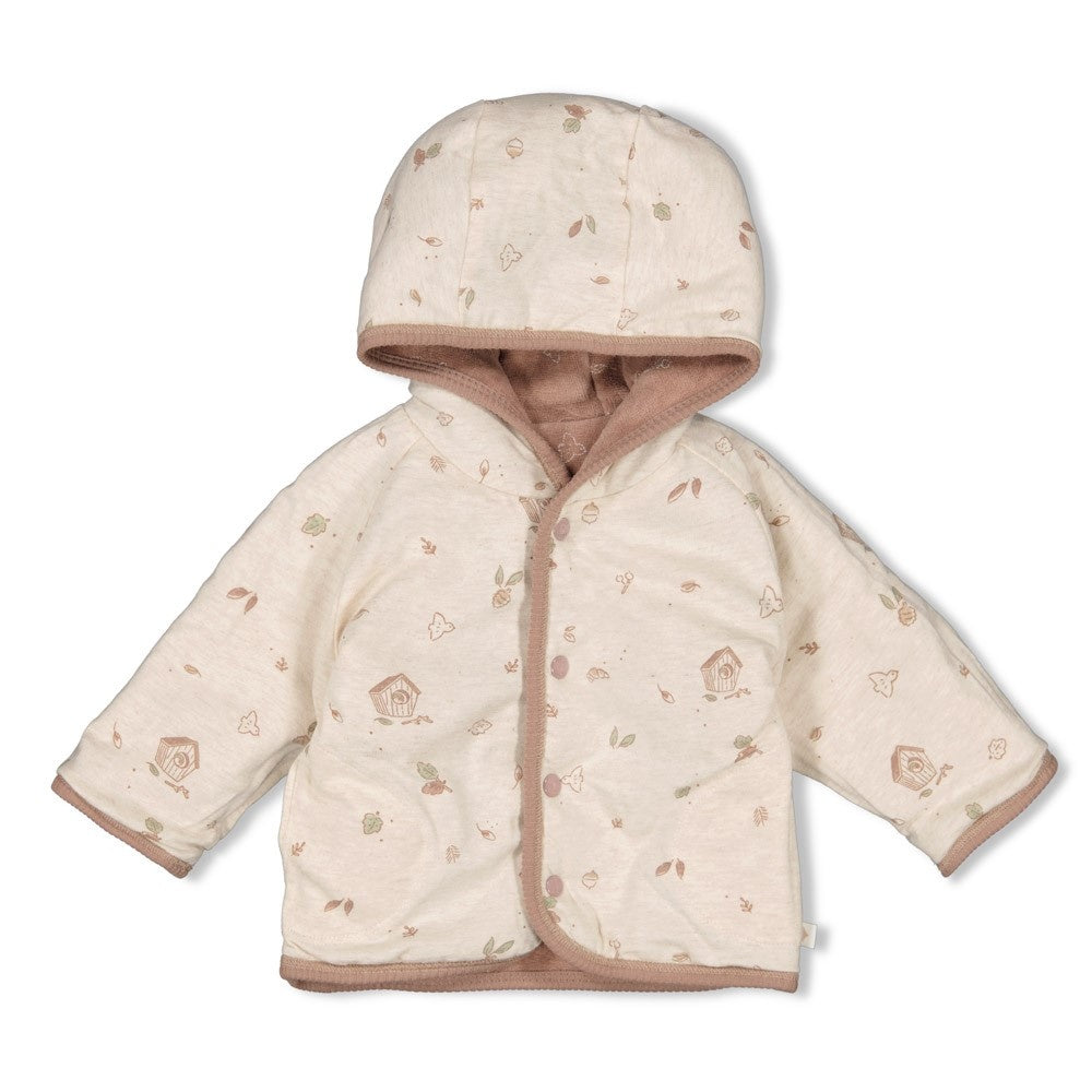 Omkeerbaar jasje velours met capuchon Hazelnoot - Fall Favorites