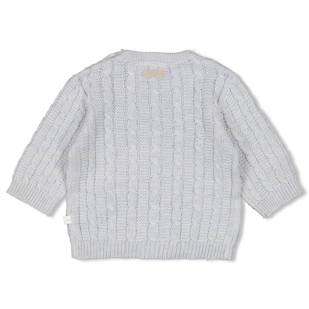 Sweater gebreid Blauw melange - The Knits