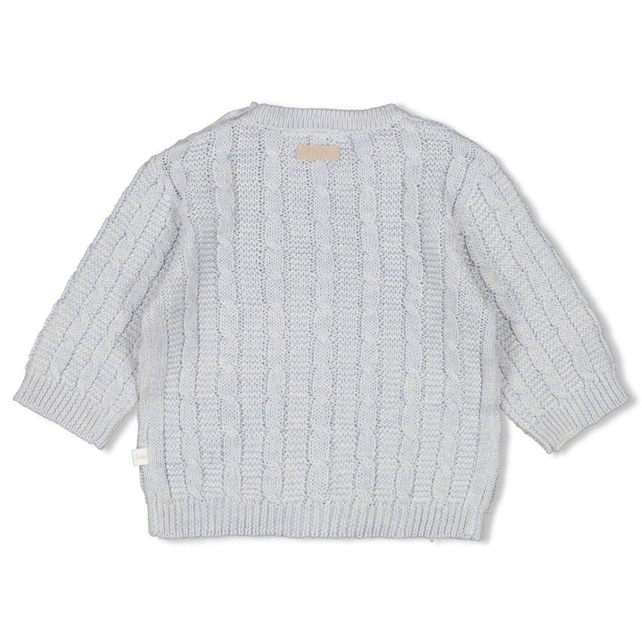 Sweater gebreid Blauw melange - The Knits