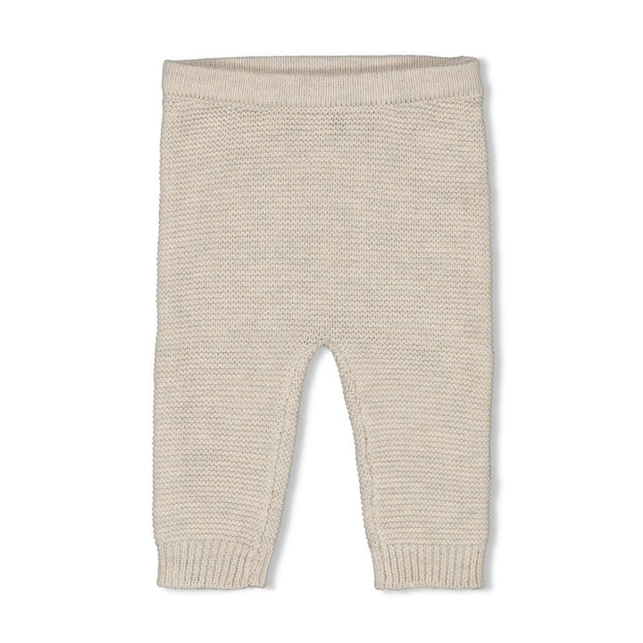 Broek gebreid Taupe melange - The Knits