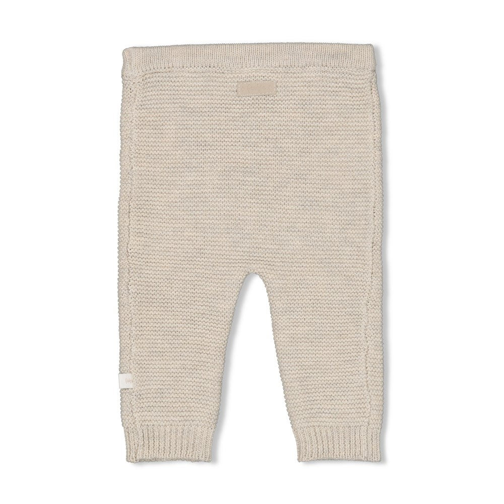 Broek gebreid Taupe melange - The Knits